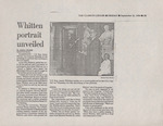Newspaper Clipping, Portrait Unveiling Ceremony for Jamie L. Whitten, Clarion Ledger, September 21, 1984 by Adell Crowe