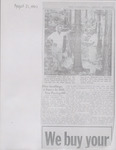 Newspaper Clipping, Pine Seedlings, a Fancy in 1941 Now Paying Off, Commercial Appeal, August 21, 1959