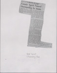Newspaper Clipping, County Agent Named Outstanding in Attala County, State Times, February 7, 1961