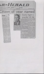 Newspaper Clipping, Citizen of the Year Named, Star-Herald, February 9, 1961