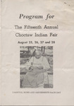 Program for the Fifteenth Annual Choctaw Indian Fair, 1964