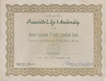 Certificate of Life Membership in the National Association of County Agricultural Agents, September 16, 1966