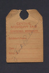 Central Mississippi Fair Ticket for James Franklin Buchanan, 1940