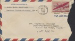 Air Mail Envelope Addressed to Pvt. Kelvie Jennings in San Diego, California from Jewel Jennings in Jackson, Mississippi, August 27,
