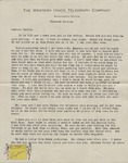 Letter, Jewel Jennings to Her Husband, Kelvie Jennings, August 20, 1942
