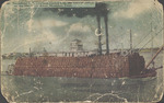 Steamboat, T. P. Leathers, Loaded with 4000 Bales of Cotton on the Mississippi River, Memphis, Tennessee