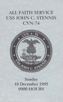 Bulletin for the All Faith Service Aboard the USS John C. Stennis (CVN-74), December 10, 1995