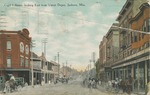 Capital Street, Looking East from Union Depot,  Buildings and Horse Drawn Wagons, Jackson, Mississippi