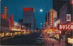 Capitol Street at Night, Looking East, Jackson Mississippi by H. S. Crocker Co.