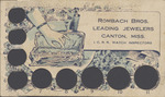 Ring Size Card, Rombach Brothers, Leading Jewelers, Canton, Mississippi