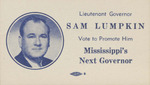 Campaign Card, Sam Lumpkin for Governor Campaign Card, Sam Lumpkin for Governor