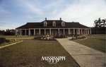 Mississippi Welcome Center, Front View with Sidewalks and Flowerbeds, Waveland, Mississippi