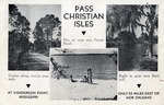 Advertisement Postcard for Pass Christian Isles Featuring Pine Trails, Henderson Point, and Fishing