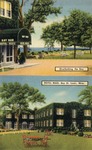 Two Views of Hotel Reed--Top: View of the Awning Looking Toward the Bay; Bottom: Entrance of the Ivy Covered Hotel, Bay St. Louis, Mississippi