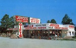 Joyce's Candy and Gift Shop, Advertising Creamy Pralines, Chocolate Fudge, Pralines, Souvenirs, Shells, Novelties, and Fireworks, Bay St. Louis, Mississippi