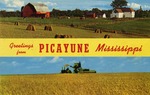 Greetings from Picayune Mississippi, Advertisement Postcard