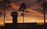 Central Control Building at NASA's Mississippi Test Facility at Twilight, Hancock County, Mississippi