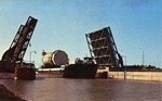 A Barge Bringing the S-II-T Down the Pearl River to the Mississippi Test Facility, Hancock County, Mississippi