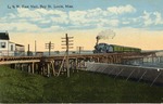 L&N Fast Mail Train On the Bridge over Highway 90, Bay St. Louis, Mississippi