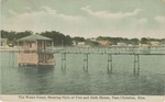 The Water Front, Showing Style of Pier and Bath House, Pass Christian, Mississippi