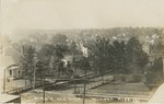 Bird's Eye View of Houses, Churches, Streets, and Trees in Winona, Mississippi