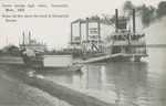 Levee during high water, Greenville, Mississippi, 1912