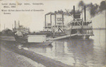 Levee During High Water, Greenville, Mississippi, 1912 Water 12 Feet Above the Level of Greenville Streets