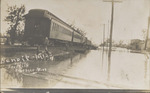 Flood Waters Around a Train on the Railroad Tracks in Benoit, Mississippi
