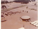 Aerial View of the Flooding at the Coliseum and the Coliseum-Ramada Inn, Jackson, Mississippi