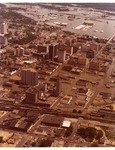 Aerial View of Flooding in the Deposit Guarantee Plaza Area of Downtown Jackson, Mississippi