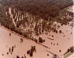Aerial View of Flooding in a Trailer Park in Jackson, Mississippi