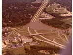 Aerial View of Flooding on Part of I-55 Near St. Dominic's Hospital, Jackson, Mississippi