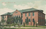 High School, Red Brick Spanish Style Building, Meridian, Mississippi