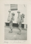 United States Airforce Airmen in Field Uniforms with Packs, Canteens, and Gas Masks