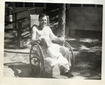 United States Air Force Airman in a Wheelchair with a Cast on His Leg
