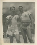 Two Men in T-shirts and Shorts