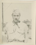 United States Air Force Airman in Uniform, a Tobacco Pipe in His Mouth