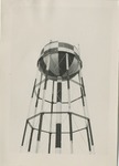 Close-up of the Checkered Water Tower at Keesler Field (Keesler Air Force Base)