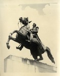 Close-up of the Statue of Andrew Jackson in Lafayette Square in New Orleans