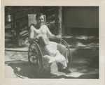 United States  Air Force Airman in a Wheelchair with a Cast on His Leg