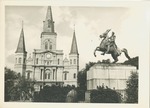 St. Louis Cathedral and Statue of Andrew Jackson on Horseback, New Orleans, Louisiana