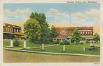 Business Section, Buildings, Trees, and a Gazebo, Iuka, Mississippi