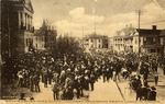 A Street Crowded with People and Horsdrawn Carriages, Hattiesburg, Mississippi