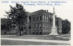 Forrest County Courthouse and Confederate Monument, Right Angled View