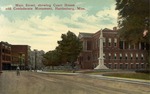 Main Street Showing Courthouse and Confederate Monument, Hattiesburg, Mississippi