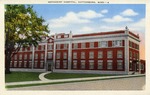 Methodist Hospital, A Large Red and White Brick Three Story Building, Hattiesburg, Mississippi