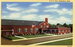 U. S. O. Club, a Along Split Level Red Brick Building, Hattiesburg, Mississippi