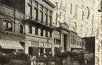 Scene on East Front Street Showing New I. O. O. F. Building, Hattiesburg, Mississippi