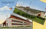 Front and Back of the Ball Stadium and Dormitory, Mississippi Southern College, Hattiesburg, Mississippi