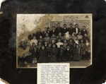 Damaged Class Portrait in Front of a Brick Building [check the original to see if the back needs to be scanned]